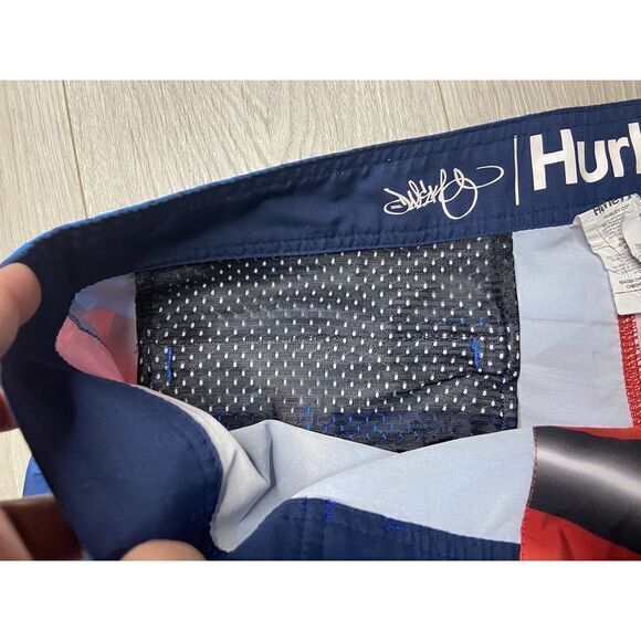 Hurley Boardshorts Swim Suit Shorts Mens‎ 36 Blue 19" Phantom Dalek Beach Kayak - Picture 8 of 15